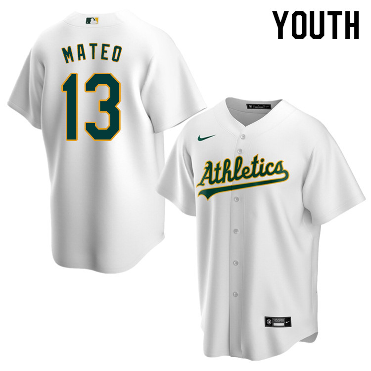 Nike Youth #13 Jorge Mateo Oakland Athletics Baseball Jerseys Sale-White